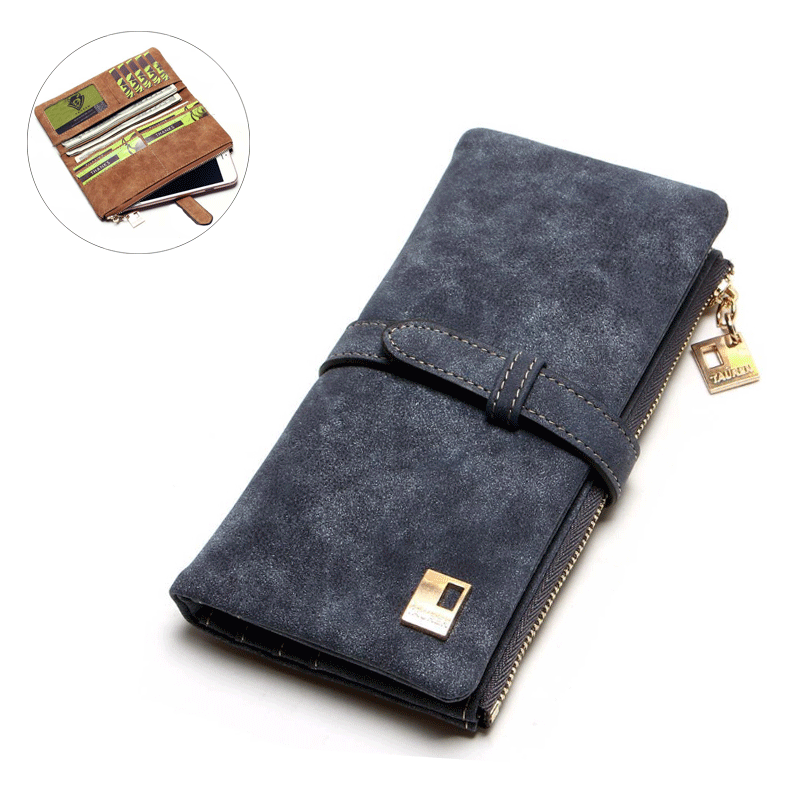 wallet two fold billfold pocket id credit card holder coin purse