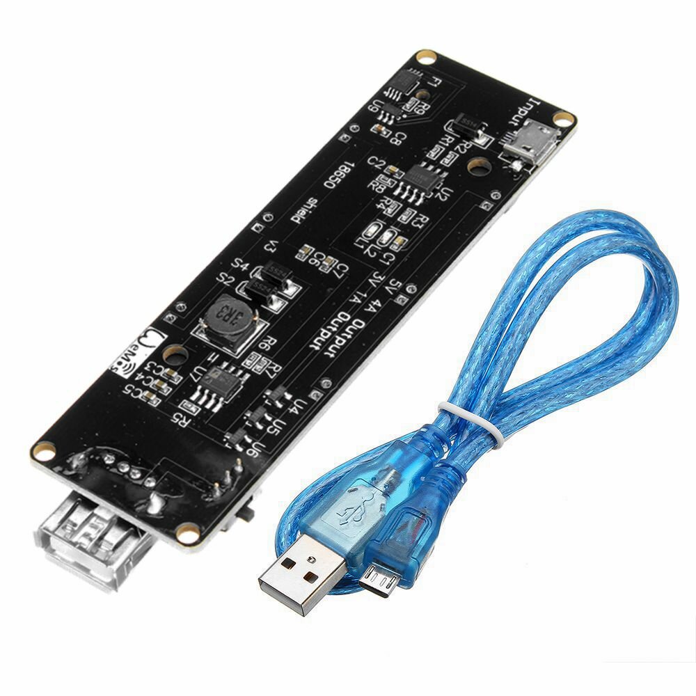 usb charger board 18650 battery charging shield wemos with cable