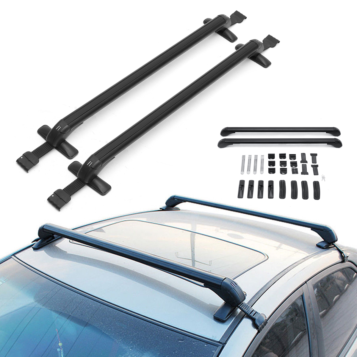 Aluminum Car Roof Rack Cross Bars Luggage Carrier For 4DR and 5DR