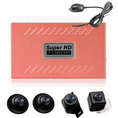 360 Derece Kuş Görünümü Panoramik Sistemi Su Geçirmez Dikişsiz 2D Mat Gece Görüş Kamera Araba DVR G-Sensörlü Kayıt Otopark