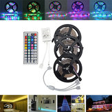 15 M SMD3528 Não-Impermeável RGB 900 LED Kit de Luz de Tira + 44 Teclas Controlador + Cabo Conector DC12V