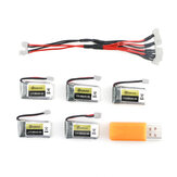 5PCS Eachine E010 E010C E011 E011C E013 3.7V 260MAH 45C Ensemble USB Chargeur de Batterie Lipo