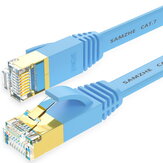 SAMZHE 1 ~ 10 M CAT7 STP 10Gbps Blue Flat RJ45 Câble de raccordement Ethernet Câble de réseau LAN