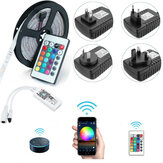 5M SMD2835 Alexa Smart Home WIFI Controller APP Controle Niet-waterdichte RGB LED Strip Light DC12V