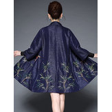 Cardigan con ricamo donna elegante formato Plus