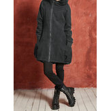 المرأة الصلبة كم طويل معاطف مقنع