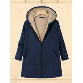 Women Casual Zipper Winter Warm Outwear Jacket Coats