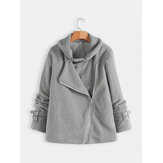 Fleece turn-down kraag stevige dikke jassen