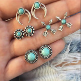 Original
Conjunto étnico doble flecha Turquesa Pendientes