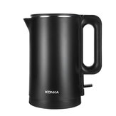 KONKA KEK-KM18 1.7L / 1500W Dubbele anti-hete waterkoker 304 roestvrij staal 6min Snel koken  