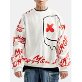 Original
Spoof para hombre enmascarado de gran tamaño Plus Velvet Loose Off Shoulder Ro