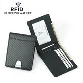 Original
Billetera billetera de fibra de carbono para hombres RFID Portatarjetas de identificación de bloqueo Clip de dinero