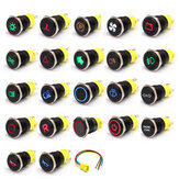 Original
16 mm 12V 24V 36V 5A LED Botón de bocina Interruptor de metal momentáneo / enganche para Coche barco Impermeable