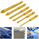 Original
6Pcs 6-12mm Cerámico Azulejo de vidrio Taladro Juego de brocas 1/4 Inch Cabeza triangular de vástago hexagonal Taladros