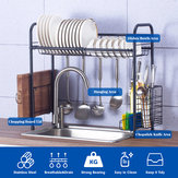 Original
Estante Plato Soporte de acero inoxidable Fregadero de acero Estante de drenaje Cubiertos de cocina Escurridor de secado Estante de almacenamiento