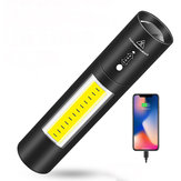 Original
XANES COB 4Modes Zoomable USB recargable LED Linterna Luz de trabajo portátil con lateral Lámpara