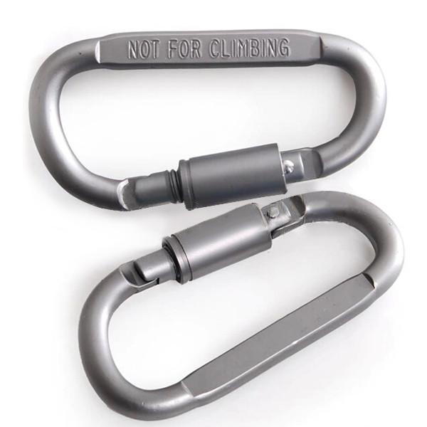 Outdoor D-Ring Aluminum Screw Locking Carabiner Hook Clip Keychain Tool