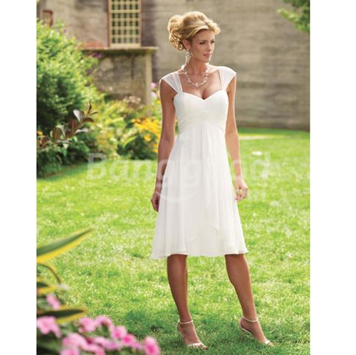 A Line Sweetheart Knee Length Wedding Dress Bridal Gown Us