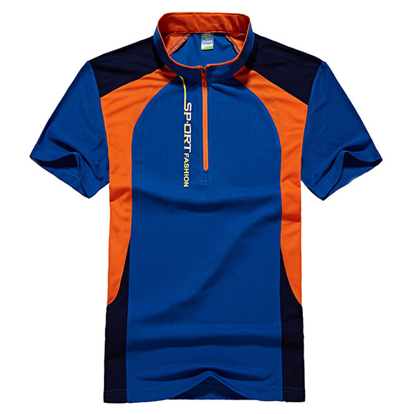 Camiseta de deportes de secado r&aacute;pido al aire libre Camiseta de verano de los hombres respirables repelentes al agua ocasionales