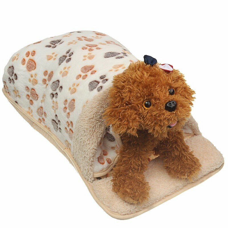 Chien Chat Lit De Chat Chiot Coton Nid Pour Animaux De Compagnie Dormir Chaud Coussin Pad Maison Hut Panier Chenil Canapé Lit De Bébé