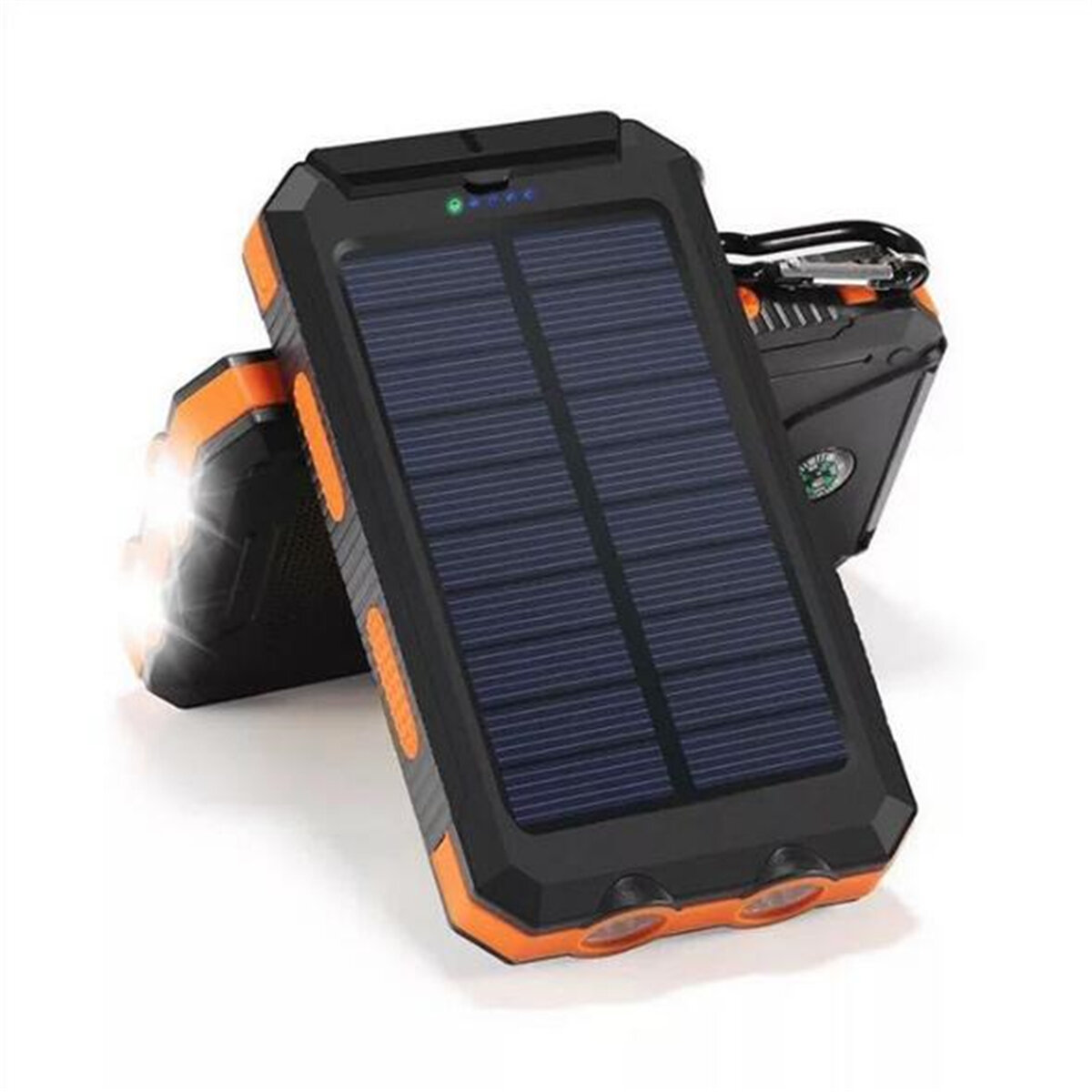 Bakeey 20000mah Dual Usb Diy Solar Power Bank Case Kit With Led Light Compass