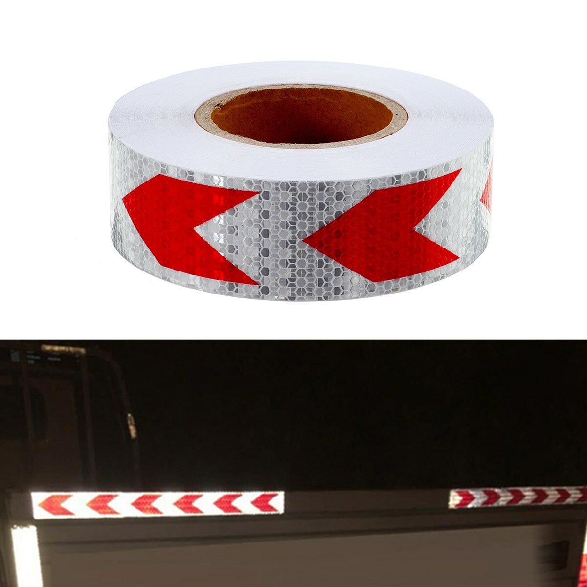 Safety Reflective Tape Warning Car Body Road Night Adhesive Sticker Decal Strip