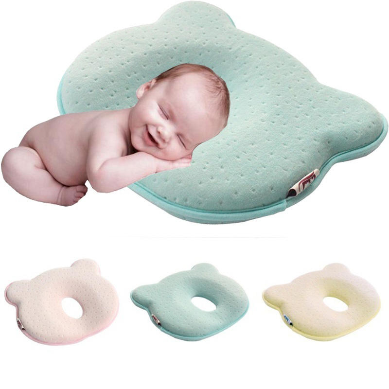 Baby Pillow Infant Toddler Sleep Positioner Anti Roll Cushion Flat