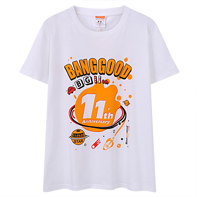 Banggood 11'inci Yıld&ouml;n&uuml;m&uuml; T-shirt Creator DIY Desen Unisex Leisure &Uuml;stler Tees