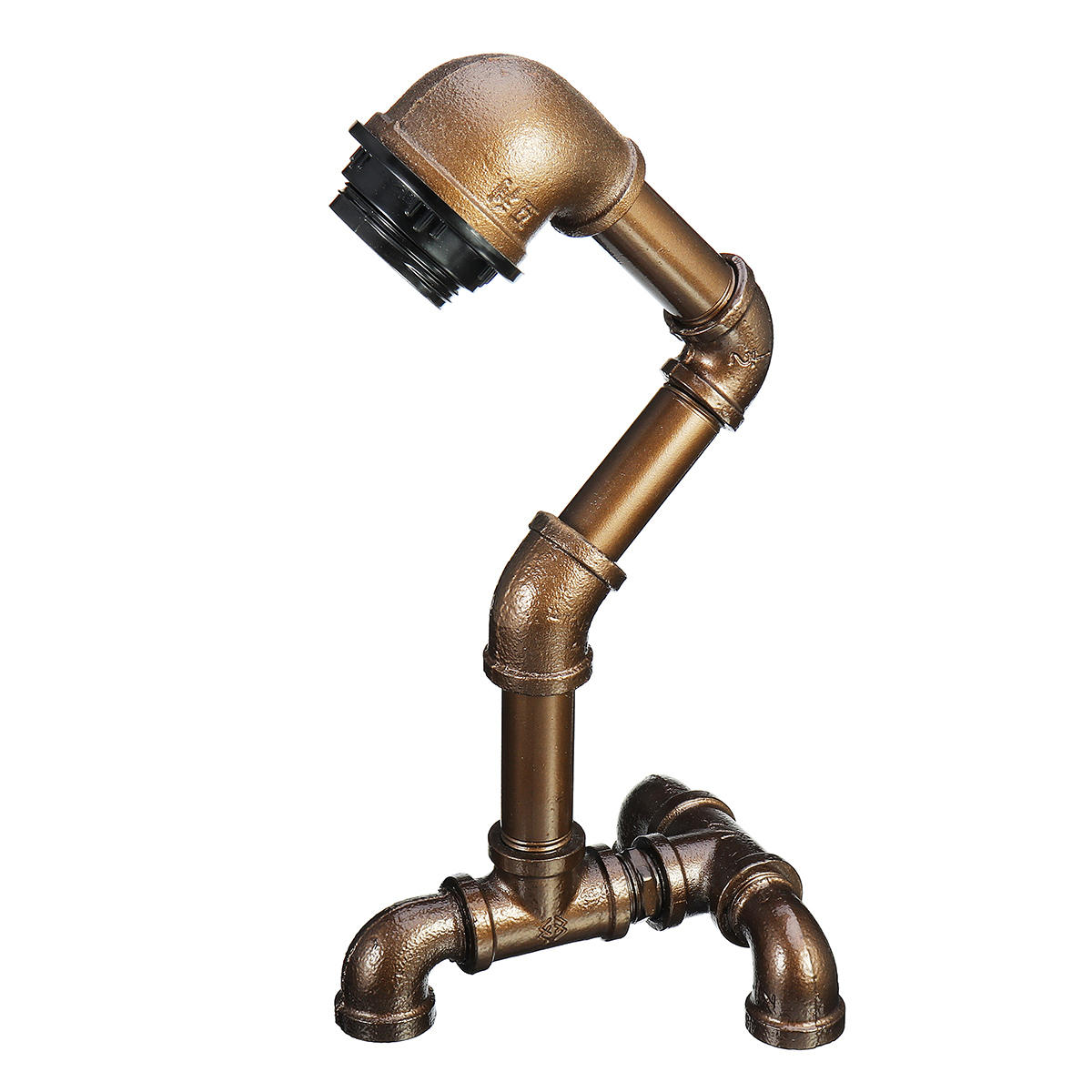 Vintage Industrial Robot Light Water Pipe Steampunk Desk Table