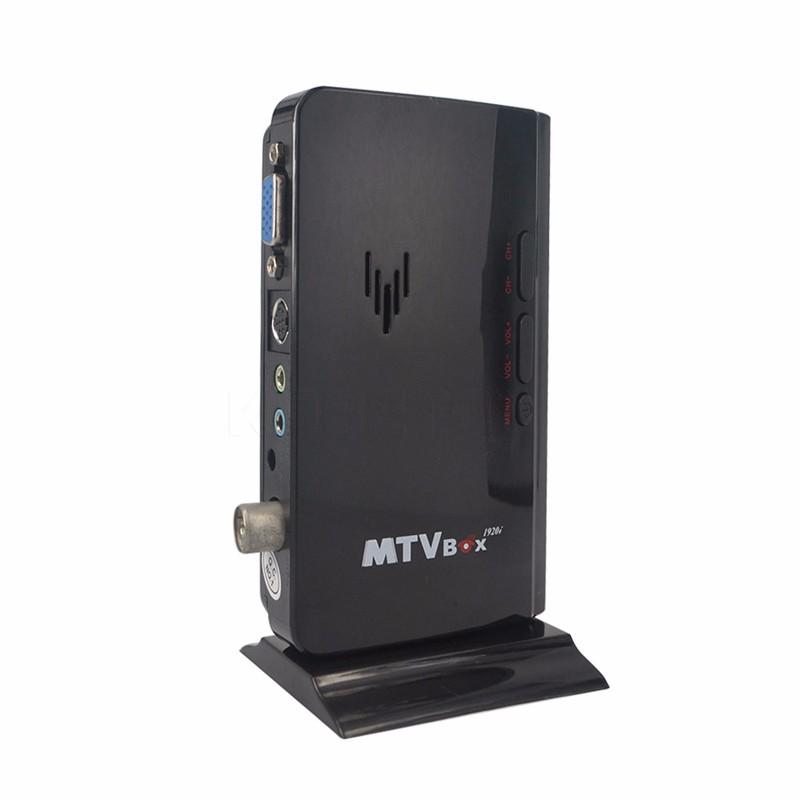 NoyoKere MTV Box Set Top Box Receptor de PC Sintonizador LCD Externo CRT VGA Sintonizador de TV HD 1080P Caja de TV Altavoz para Control de Juegos de Canales de HDTV