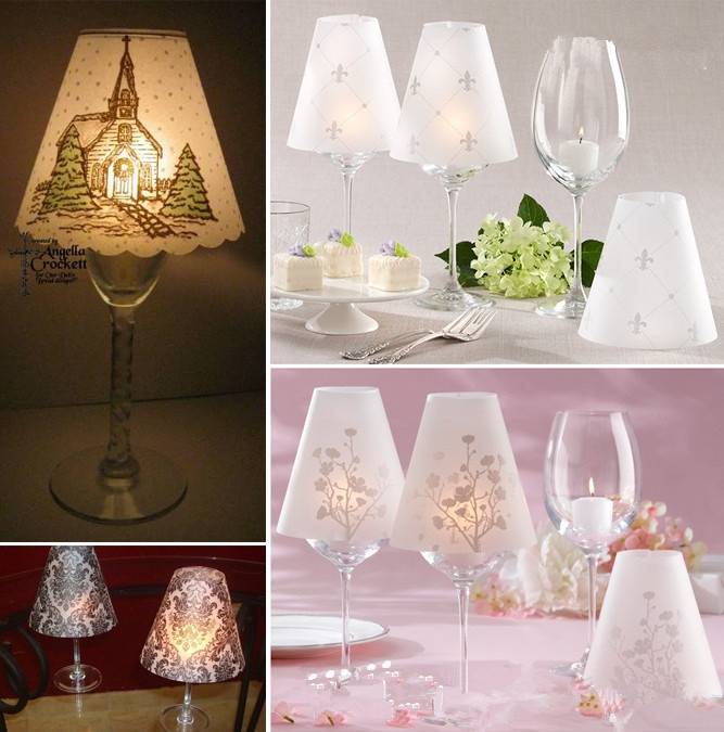 de mesa Copa lámpara la boda cubierta pantalla decoración lámpara de vino de de de rWBECQdoxe