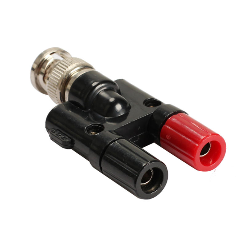 Practical BNC Male to Dual Binding Posts Banana Test Adapter Connector Plug