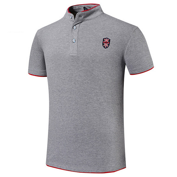 T-shirt Polo de 7 cores de bot&atilde;o no Ver&atilde;o de grande tamanho dos homens