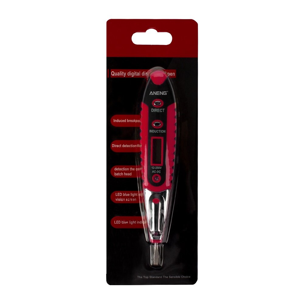 Aneng AC//DC 12-250 V LCD Affichage Numérique Tension Essai Stylo Détecteur de tension Testeur