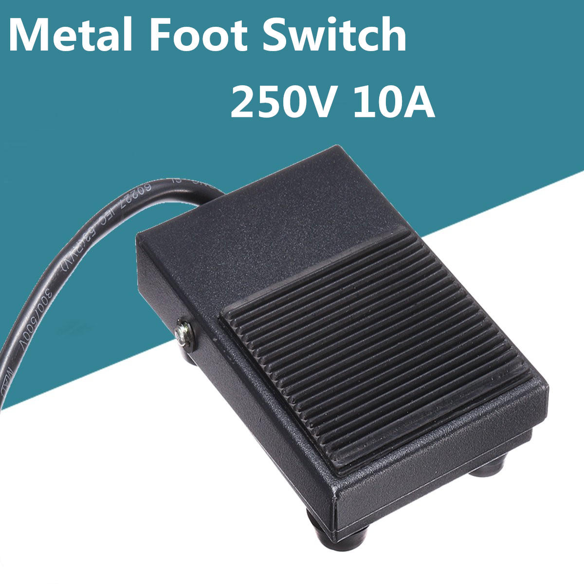 Metal Momentary Contact Antislip Pedal Industrial Foot switch AC 250V 15A J I2Q3