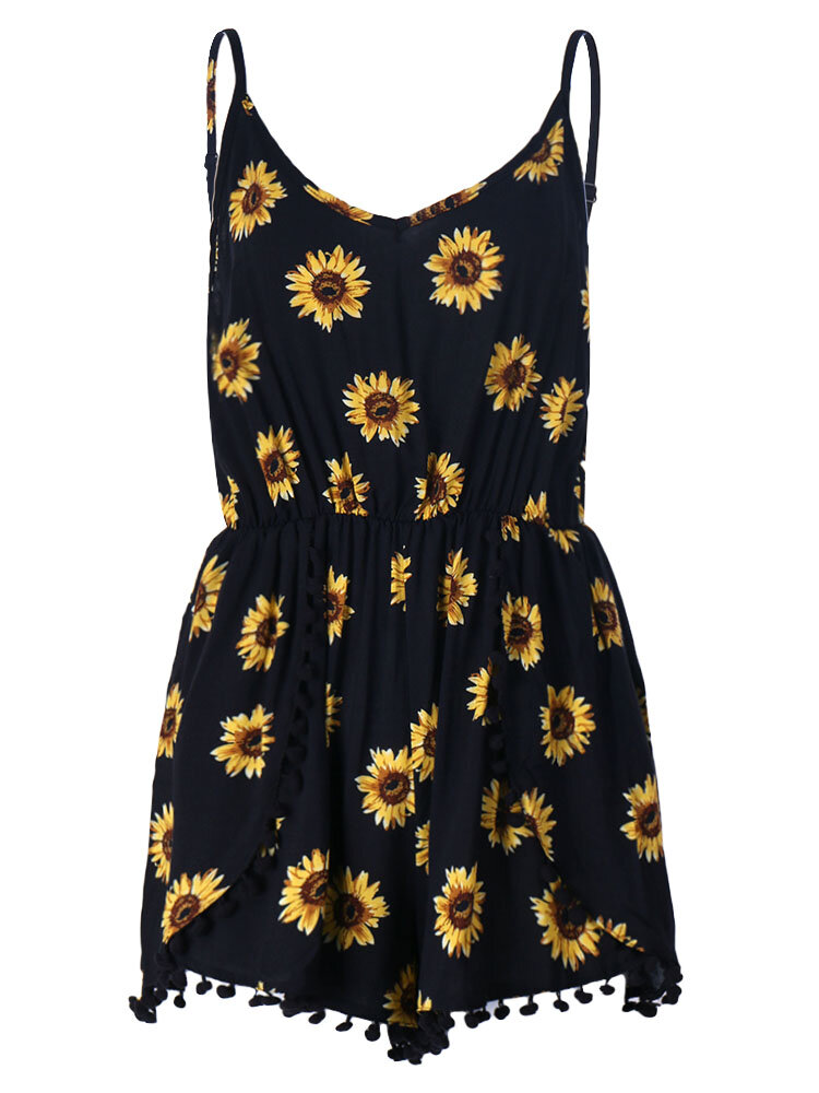 Sexy mulheres cinta de vintage girassol impressa cal&ccedil;&otilde;es cal&ccedil;as macac&atilde;o macac&atilde;o