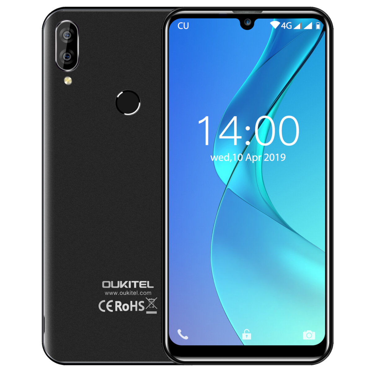 OUKITEL C16 Pro 5.71インチの水滴スクリーンアンドロイド9.0 3GB 32GB MT6761Pクアッドコア4Gスマートフォン