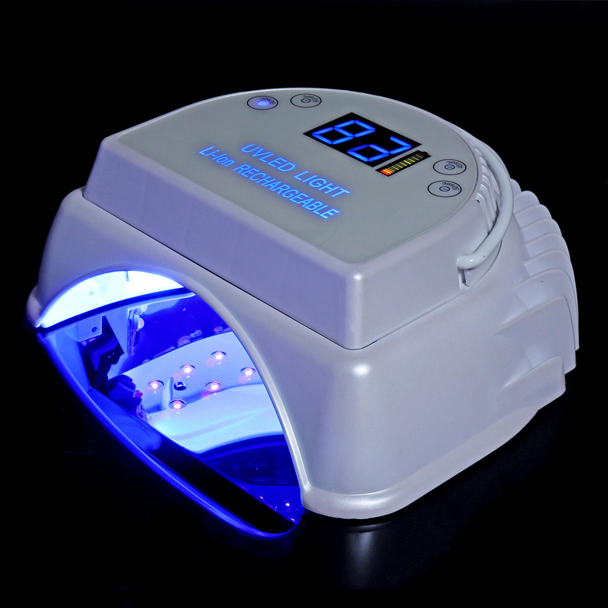 Recargable Pro 64w Uv Led Gel Uña Light Art Polish Dryer Manicure Lámpara Timer