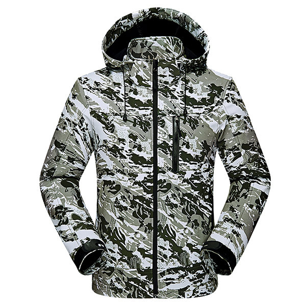 mens camo hooded jacket