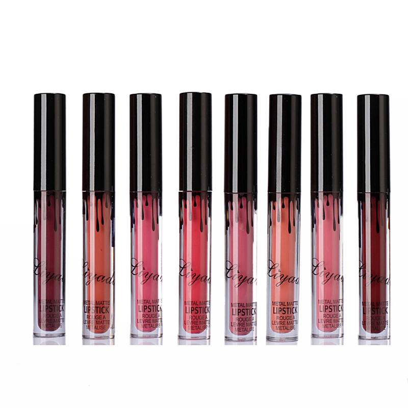 Liyada Lèvres Liquides Mate Gloss Lips Liner Stylo Pencil Kit Rouge à Lèvres Cosmétique Imperméable Halloween
