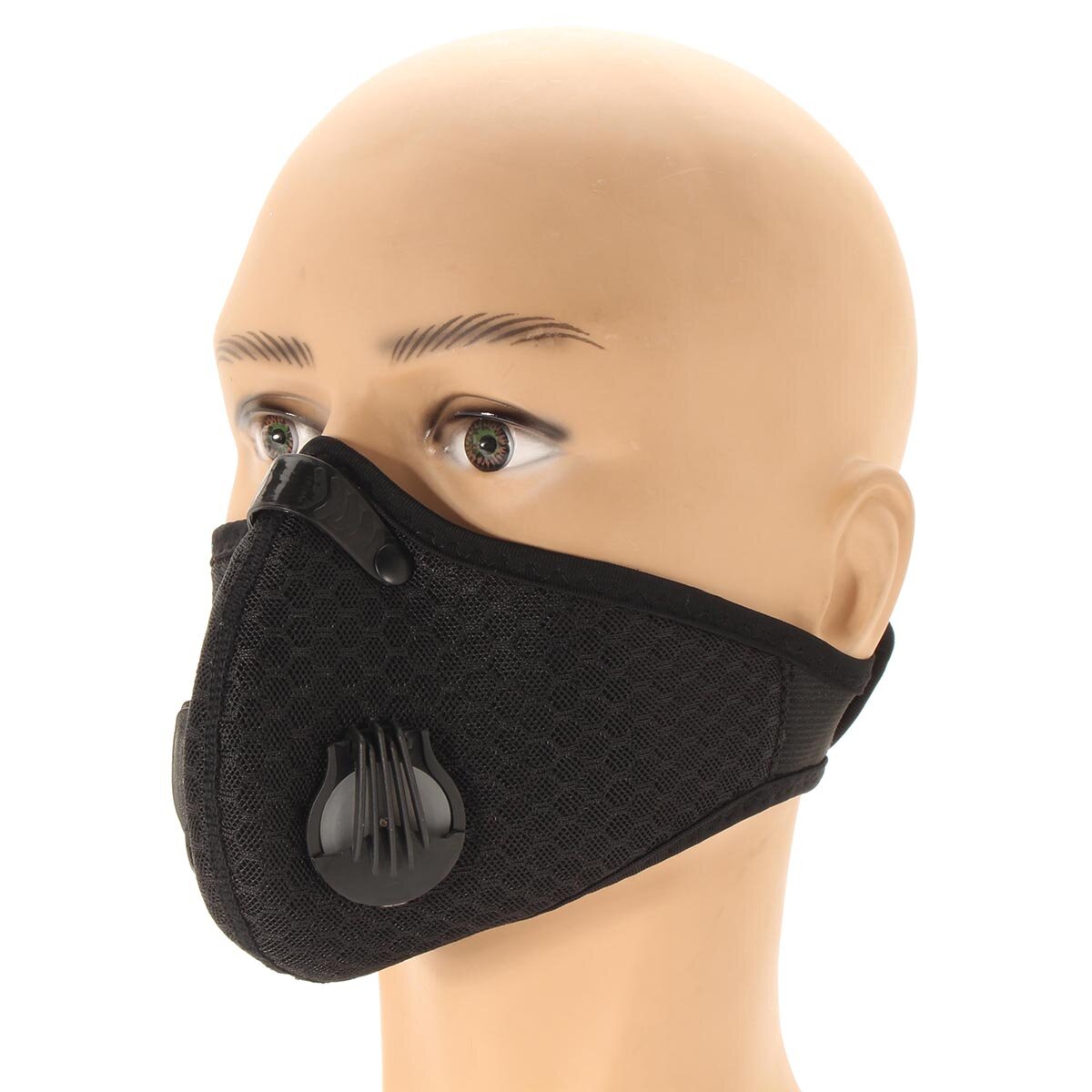 masque anti poussiere tissu noir