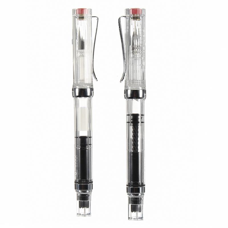 LANBITOU 3059 Kolben Transparent F&uuml;llfederhalter 0,38mm / 0,5mm Feine Feder Smooth Schreibfeder   