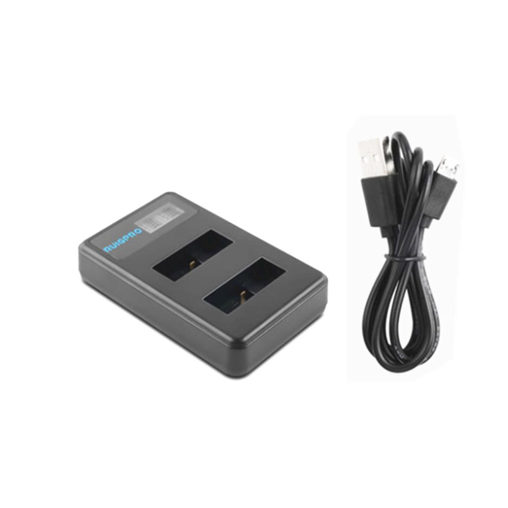 Ruigpro Lcd Dual Battery Charger For Gopro Hero8 7 6 5 4 Sjcam 8