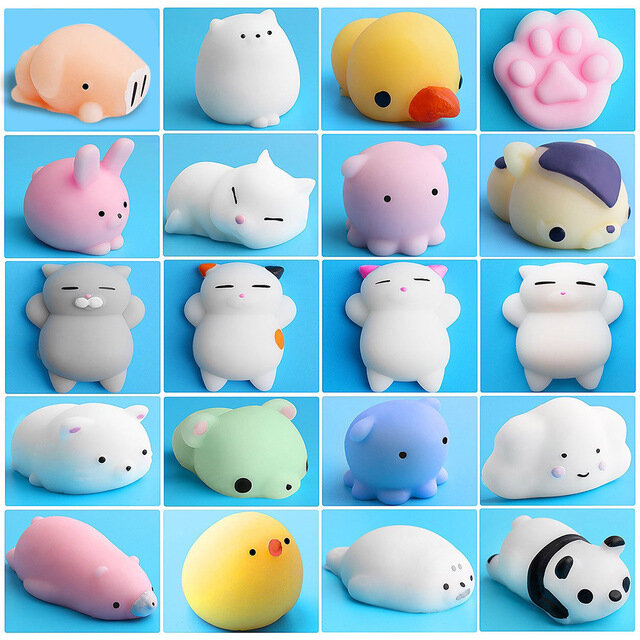 Mochi Kitten Cat Squishy Squeeze Cute Healing Toy Kawaii Collection Stress Relie