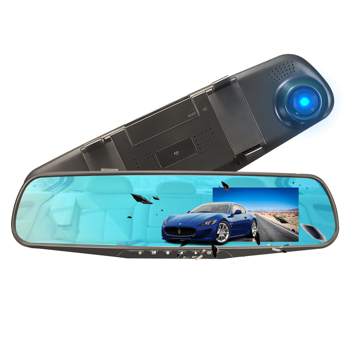 2.8 Zoll 1080P HD Auto DVR R&uuml;ckspiegel Dash Cam Kamera Video Recorder Nachtsicht