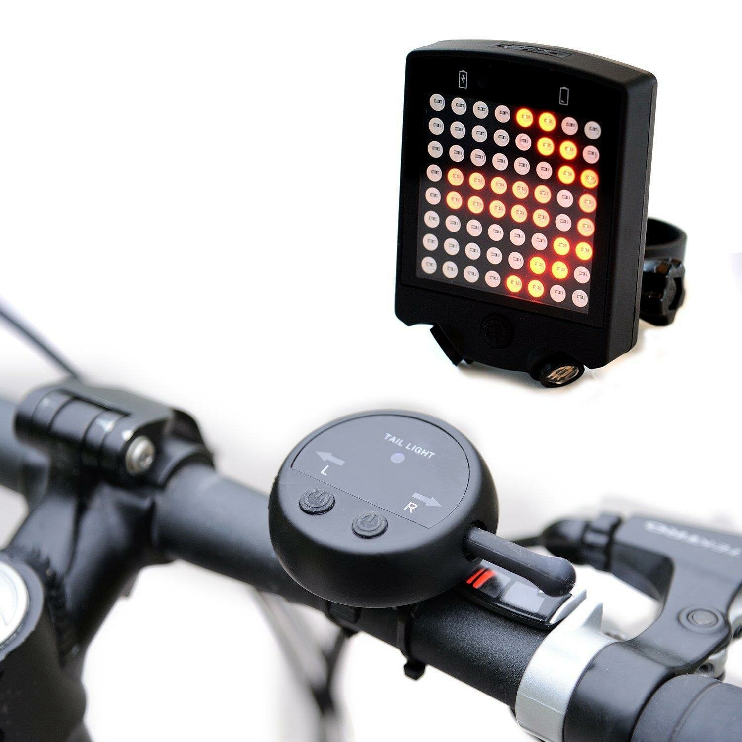 Feux De Clignotant De Queue De Bicyclette T/él/écommande Intelligente Sans Fil Tour LED Arri/ère De V/élo Etanche Rechargeable Par USB Voyants De V/élo
