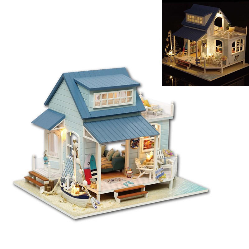 diy wooden miniature dollhouse kit