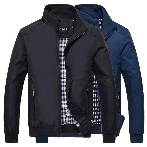 M&auml;nner plus Gr&ouml;&szlig;e Rei&szlig;verschluss moderne Revers Jacke Mantel wasserdichter outdoor Sport Mantel
