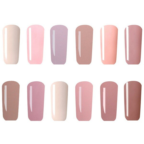 12 cores nano nua sistema de cor gel uv polon&ecirc;s da arte do prego mergulhe-off white 