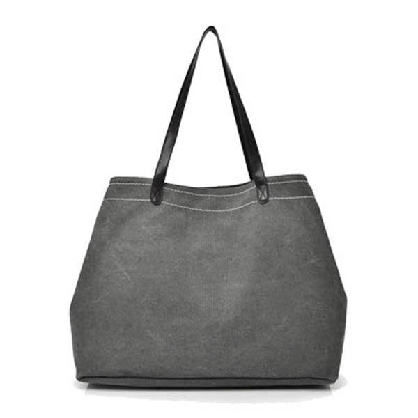 Ekphero Bolsa Feminina de Canvas Casual Tr&ecirc;s Bolsos Principais